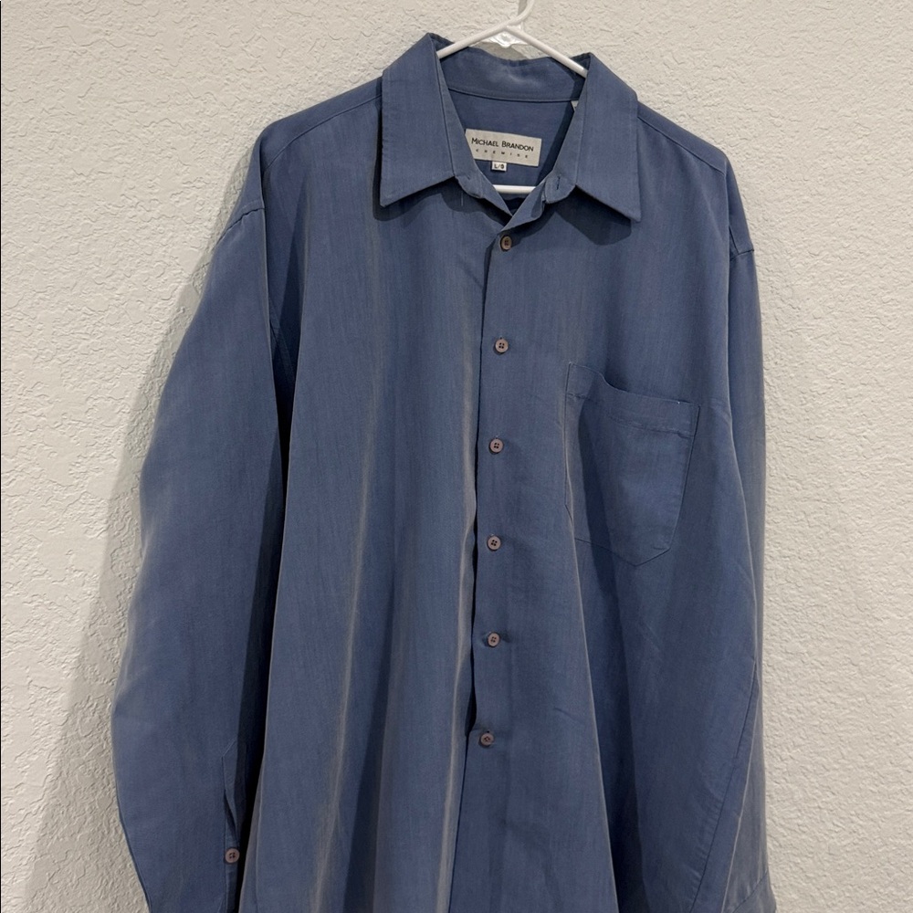 Blue Button-Up Shirt